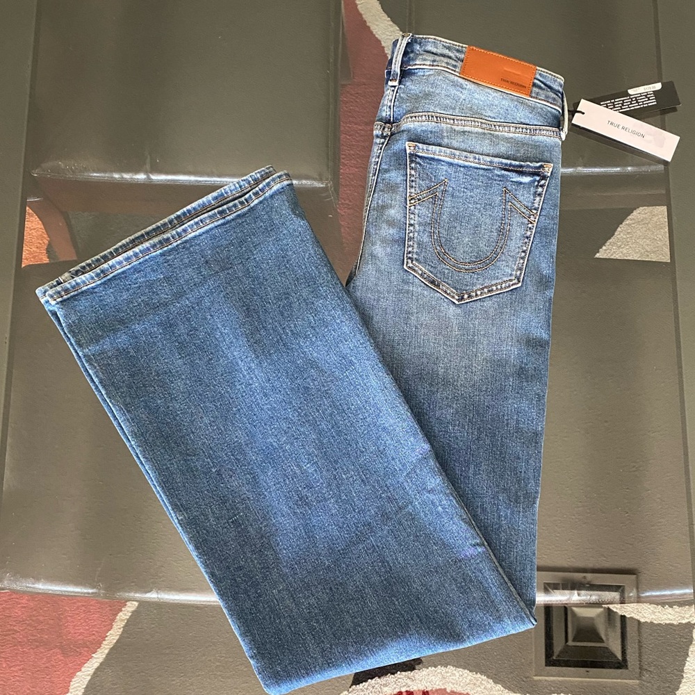 NWT True Religion High Rise, Wide Leg Jeans 28/6 - Picture 14 of 16